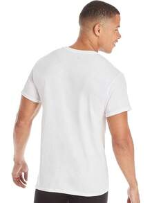 Mens Undershirt Packs, Soft Cotton Stay-Tucked Undershirts, Multipacks In White/Black/Assorted, Men's Undershirts - White - 12 Pack - View 2