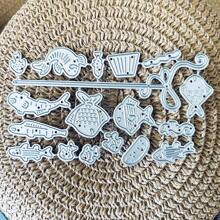 Ocean Fish Shell Die Cuts For Card Making, Fish Metal Cutting Dies, Shell Metal Die Cutting Mold, Scrapbooking Dies, DIY Etched Embossing Stencil For Crafts