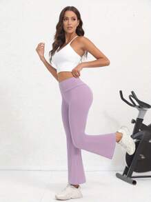 Women's Casual High Waist Flare Yoga Pants, Athletic Tights