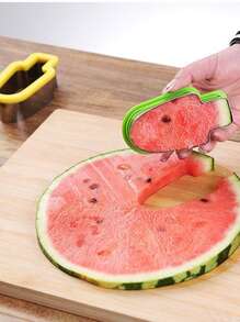 1pc Creative Stainless Steel Watermelon Slicer, Ice Stick Shaped Slicer, Watermelon Ice Cream Mold Divider. Watermelon Cutter Mold, Vegetable And Fruit Tool, Easy To Use.
