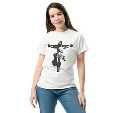 Playera Jesus en la Cruz. Creencia. Esperanza. Religión. Dios, Jesus. Aesthetic. Regalo. Outfit. Estilo - Blanco - Ver 3