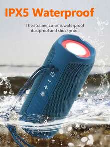 T&G 10W High Power Outdoor Portable Wireless Bluetooth Speaker With 5-Level Waterproof & Shockproof, LED Lighting Effects, Supports TWS/FM/AUX Functions - Multicolor - View 4