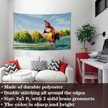 1pc Chicken Flag 3x5 Ft Funny Tapestry Flags For Bedroom Room Guys College Dorm Cool Meme Flags Banners For Room Wall Art Deco