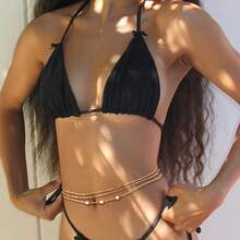 3 Layer Waist Body Chain, Minimalist Beach Vacation Accessory - Waist Chain - View 2