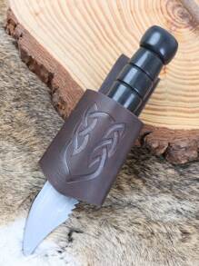 1PC Medieval PU Leather Sword Frog Scabbard Vintage Viking Renaissance Holster Cosplay Costume Accessories (Sword NOT Included)