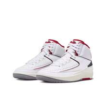 Nike Zapatos de baloncesto AIR JORDAN 2 RETRO (GS) para jóvenes, minimalistas y prácticos, multifuncionales