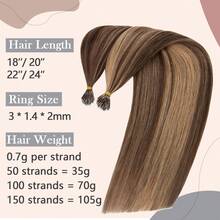 0.7G/S Premium Nano Ring Beads Human Hair Extensions 100% Real Remy Hair Invisible Mini Beads 35G/PACK 18"-24" #4P27 Highlight Blonde - #4P27 Highlight Blonde - View 2
