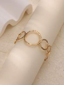 Brazalete ancho de acero inoxidable con diseño de flor para mujer, pulsera de estilo vintage geométrico simple con acabado mate, joyería de moda, regalo nuevo