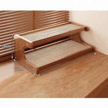 Étagère en bambou, étagère d'affichage, support d'étagère échelle de style table pour pot de fleurs, étagère de rangement à plusieurs niveaux, porte-tasse pour la cuisine, la chambre, le dortoir, le bureau