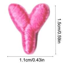 26 Peças/Pacote de Remendos de Mini Alfabeto Bordado em Rosa para Passar a Ferro, Adequado para Nomes de Meninas, Mochilas Coloridas, Roupas, Acessórios Decorativos, Presentes - Multicolorido - Visão 5