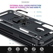 Universelle stoßfeste Schutzhülle mit 360-Grad drehbarem metallischem Magnetständer, kompatibel mit 16 ProMax 15 14 13 12 11 ProMax, Galaxy S25 S24 S23 S22 S21 S20 Plus Ultra, OPPO Serie