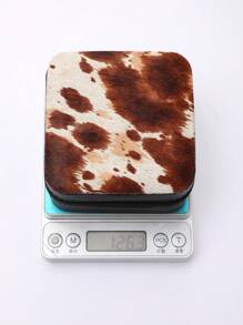 1pc Animal Print (Leopard & Cow) Faux Leather Jewelry Box, Detachable And Stylish, Suitable For Valentine's Day, Mother's Day, Birthday, Graduation Gifts