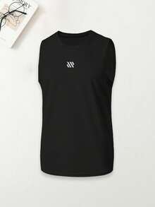 2pcs/Set Men's Solid Color Casual Sportswear Basic Knitted Fabric Loose Fit Comfortable Fashionable Undershirt Vest, Can Be Worn Outerwear - Multicolor - View 5