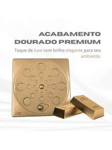 Golden Stainless Steel Square Drain Grid 10x10cm Open And Close - 金色 - 查看 4