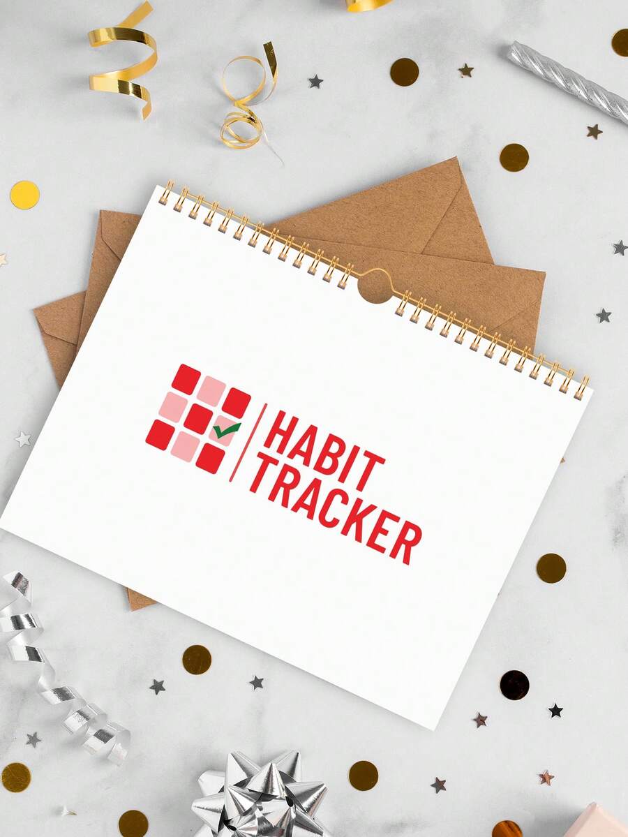 Trees 12-Page Undated Habit Tracker Spiral Bound Calendar, 10*8 Inch, With Different Plant Patterns, Improve Efficiency, Learning Supplies, Back To School Season