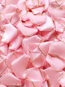 100pcs/Pack DIY Handmade Gold-Edged Colorful Ribbon Petals, Semi-Finished Ribbon Rose Flower Petals Eternally Fresh Rose Bouquet For Valentine's Day, Party, New Year, Halloween, Wedding Gifts - Your Own Eternal Rose Bouquet - Multicolor - View 17