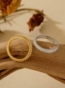 Anéis de dedo de prata esterlina 925, elegantes, minimalistas e luxuosos, com zircônias pavimentadas, para mulheres, uso diário ou para festas