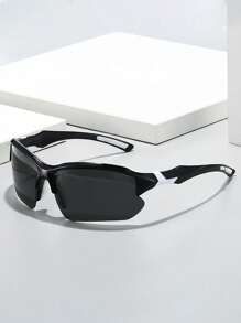 1pc/2pcs/3pcs Men's Sporty Half-Frame Polarized Mirrored Glasses, Classic Fashion Style Suitable For Costume, Hiking, Trekking, Cycling, Windproof Eyewear, Recommended As Gifts