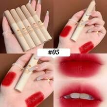 Kit 5 labiales líquidos larga duración hasta 12h incluye 5 tonos nude e intensos resistente a comidas y agua acabado uniforme no reseca fácil de aplicar ideal para uso diario o eventos especiales - Multicolor - Ver 8