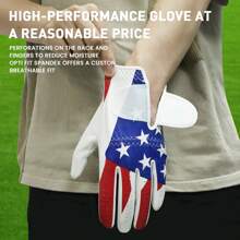 FINGER TEN Golf Gloves Men Left Hand Right 1 Pack Leather All Weather Grip Soft Breathable Flexible For Men