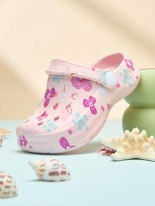 Kinder Ganzjahres Einfarbige Slip-On Sandalen, wasserdicht rutschfeste EVA Lässig modische bequeme Plateau Strandlatschen & Outdoor Slides