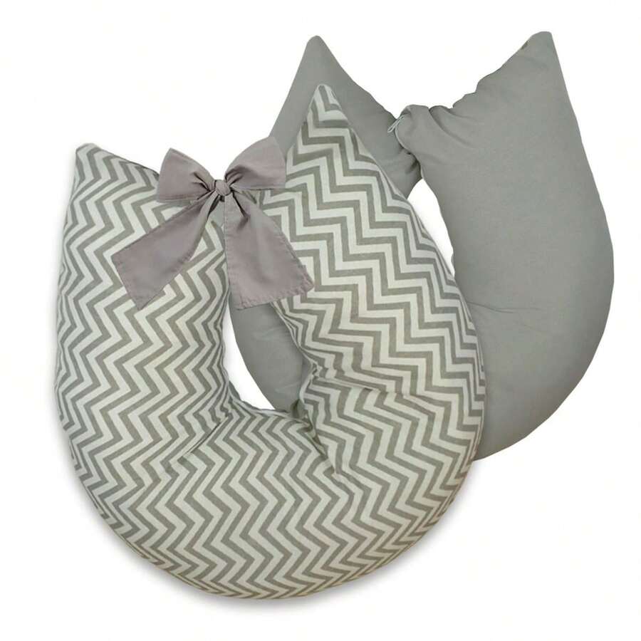 Anti-Allergy U-Shaped Nursing Pillow - 灰色 V 形 - 查看 1