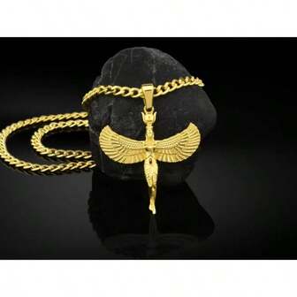 Egyptisk gudinna I hänge, egyptiskt bevingad gudinna hänge, egyptiskt hänge, heligaste hänge, födelsedagspresent