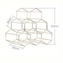 Golden Wrought Iron Wine Rack Living Room Creative Wine Cabinet Display Stand Honeycomb Bar Decorative Ornaments