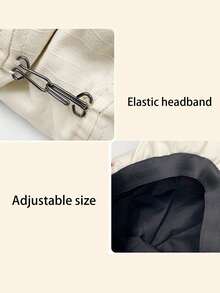 1顶女士极简印花日式艺术风格帽子，纯色复古贝雷帽，适合日常佩戴和搭配，是理想的礼物、旅行和度假之选（注意！此款帽子尺寸偏大，可调节，购买时请注意头围。头围54-60厘米） - 多色 - 查看 6