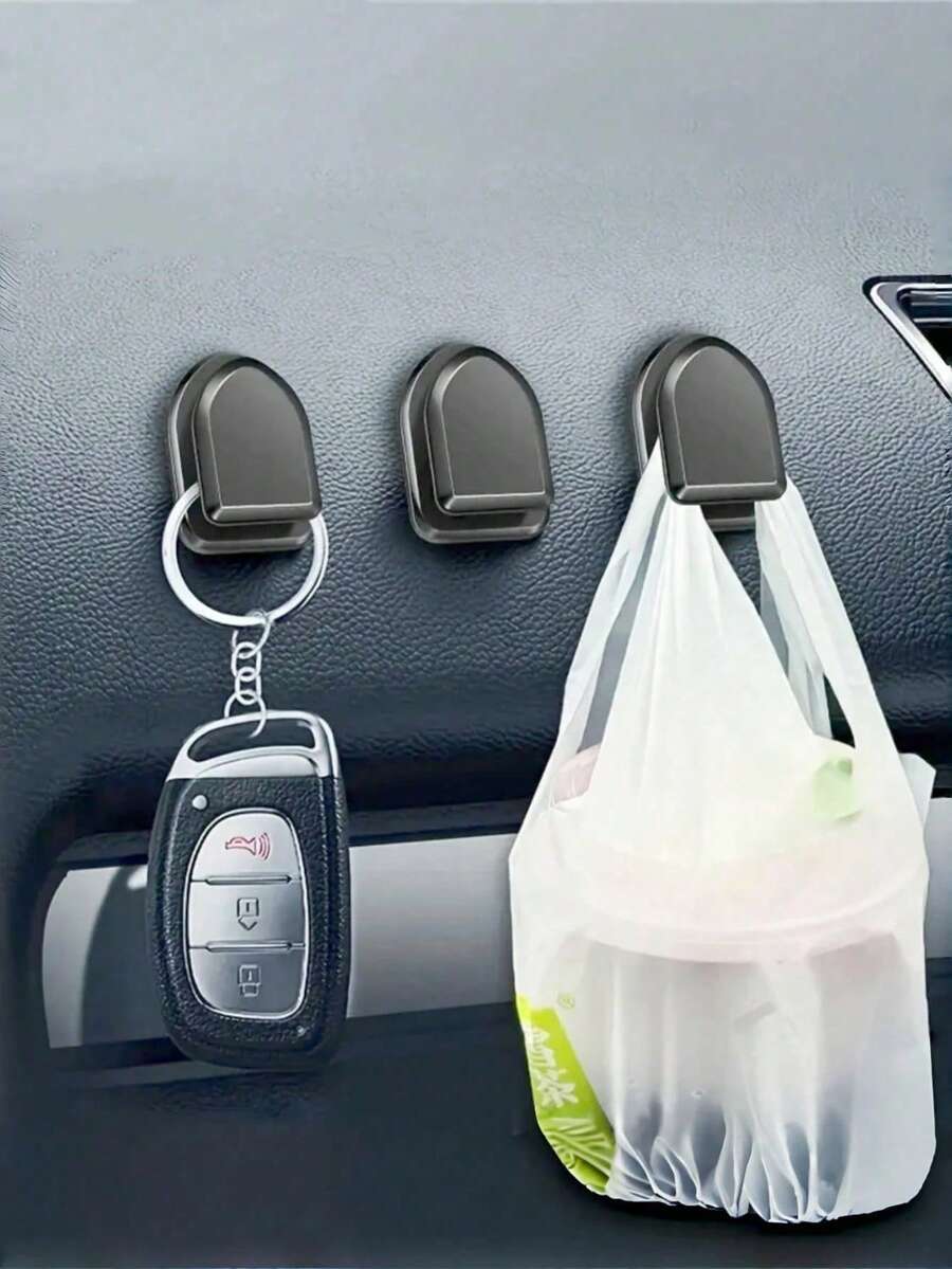 12 piezas/8 piezas/4 piezas Ganchos invisibles mini para coche, ganchos de almacenamiento multifunción para el interior del coche, respaldo del asiento, ganchos autoadhesivos para el hogar