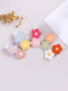 2pcs Cute Fabric Sunflower Hair Clips, Handmade Floral Bangs Hair Accessories, Sweet & Stylish Side Clips
