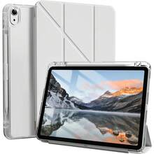 适用于 iPad (A16) 第 11 代 11 英寸 2025/iPad 第 10 代 10.9 英寸 2022 的保护壳，超薄时尚透明 iPad 保护壳，带笔架，多角度折叠 Y 形支架保护套 - 彩色 - 查看 19