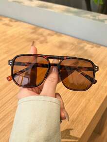 1/2/3/4/5/6pcs Sporty Outdoor Y2K Retro Driving Travel Beach Summer Big Frame Fashion Fashion Glasses Back To School Fashionable Preppy School Look - 3PC Black/blue/orange - View 7