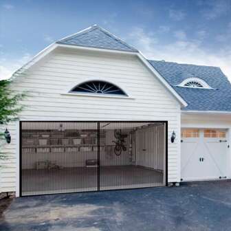 Magnetic Garage Door Screens, Reinforced Fiberglass Mesh For Main Door Screens, Strong Magnets, Hands-Free Magnetic Screens, Door Mesh Curtains