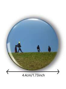 1pc Men's Funny Badge Brooch, Creative Button Badge, Amusing Gift For Friends, Family, Classmates, Bag Decoration