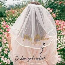 Customizable Bride To Be, Bachelorette Party, Bridal Veil, Future Mrs. Veil, Wedding Veil, Bride To Be Gift Veil, Bachelorette Party Veil, Bride-To-Be Veil, Bridal Mini White Veil, Customized Name Veil, Customized Date Veil, Personalized Bridal Veil, Bachelorette Party Headpiece, Wedding Headpiece, Bride Headpiece, Party Headpiece