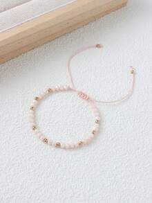 1 buc brățară de prietenie cu mărgele colorate, albastre și portocalii, cristale boeme, accesoriu de zi cu zi unisex, brățară/brățară reglabilă, cadou de bijuterii pentru femei