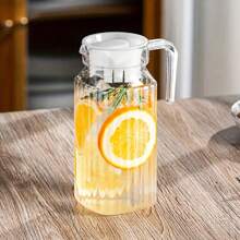 1 pieza Botella multifuncional resistente al calor y al frío - Recipiente de almacenamiento para bebidas calientes o frías, jarra de refrigerador, contenedor de jugo, botella de agua, jarra de té frío o jarra de leche, apta para cocina, restaurante, campamento al aire libre.