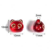 30pcs/Pack Acrylic Colorful Owl Shape Beads, DIY Jewelry Making Accessories - Cat Head - View 5