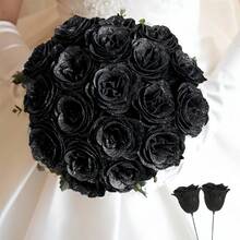 Set de 12 piezas o paquete de 6 ramos de rosas con purpurina, flores artificiales con purpurina DIY, flores falsas de plástico azul real, rosas artificiales, ramo de rosas falsas eternas y brillantes, adecuadas para aniversario, compromiso, regalo de boda, decoración del hogar, decoración de fiestas, decoración de habitaciones, regalo del Día de San Valentín, decoración del Día de la Madre, cumpleaños, graduación