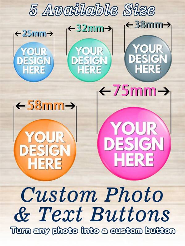 1/3/5/10/30/50/100/500pcs, Color Ring Custom Your Design Button Badge Pin Custom Text/ Logo/ Photo Button Pin Badge, Personalized Text Badge, Custom Brooch Pins Personalized Backpack Button Accessories Custom Bag Accessories Badge Brooch Personalized Pin Wedding Gift, Anniversary Gift, Gift For Him/Her, Idea Gift For Valentine's Day, Mother's Day,Custom Badge Gifts For Valentine's Day, Graduation Season, Independence Day, Christmas, Halloween