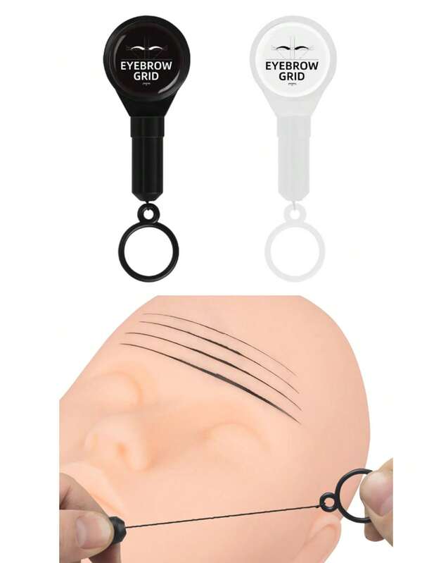 BUCICE Marcador de sobrancelhas para microblading, linha, tatuagem, régua, desenho de linha auxiliar, posicionamento, mapeamento de linha, caixa