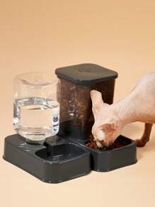 PETSIN Pet Feeder And Waterer Set, 1200ml Automatic Water Dispenser And 0.75kg Feeder, Can Be Used Separately, Self-Refilling, Easy To Clean, Suitable For Cats, Dogs, Rabbits, Squirrels And Other Medium-Small Pets