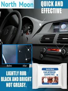 Car Interior Cleaning Wet Wipes - Leather, Dashboard, Seat Cleaning Wet Wipes, Deep Cleaning Without Water