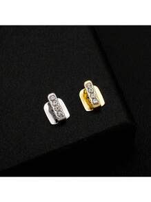 1-3pcs Teeth Grillz Diamond Hip Hop Silver Gold Plated Grillz Tooth Jewelry Kit Crystal Decoration Teeth Shiny Caps
