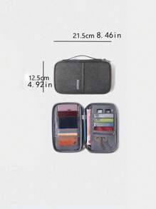 1 pieza Bolsa para pasaporte, titular de pasaporte y tarjeta, funda protectora impermeable, bolsa de almacenamiento de viaje, bolsa multiusos para documentos en el extranjero