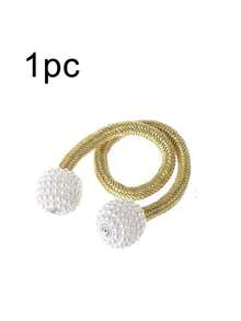 1/4/6Pcs Magnetic Curtain Tiebacks,Convenient Drape Tie Backs Decorative Curtain Holdbacks Holder Curtain Tiebacks For Window Draperies, No Tools Required-Pearl Shape Gifts Birthday Graduation - Grey - View 13