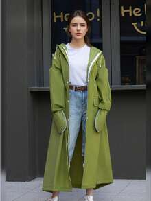 新款加厚成人便携连帽雨披 时尚加厚雨衣 防水防风雨衣 男女通用雨披 多功能雨衣 户外活动雨衣 骑行旅行登山雨衣 防水雨衣 成人旅行时尚雨衣 户外加厚雨披 保暖雨衣 情人节、宠物、嘉年华、派对装饰