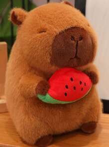 1 szt. pluszowa lalka z popcornem, frytkami i kapibarą, prezent świąteczny dla przyjaciół, prezent z kapibarą na zakończenie studiów doktoranckich, lalka z kapibarą w formie ciasta i deseru, dekoracja z dyni i nietoperza na Halloween