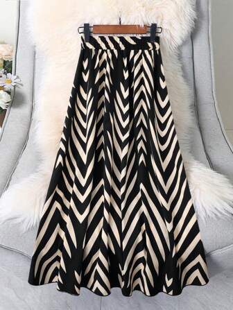 Plus Size Fashionable Design Versatile Loose & Elegant A-Line Skirt